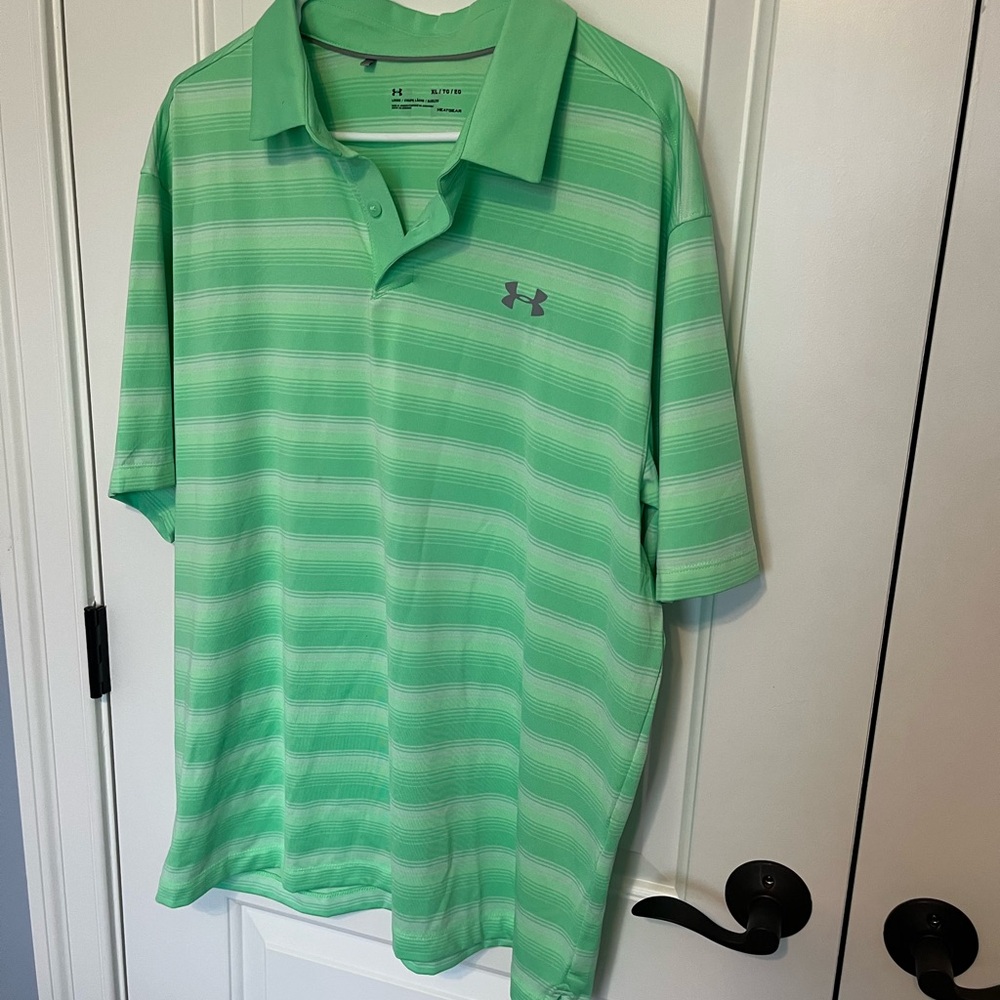 Under Armour Men's Mint Striped Polo